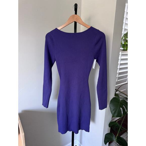 Wilfred Purple Cut Out Long Sleeve Dress NWT Large - Picture 4 of 4
